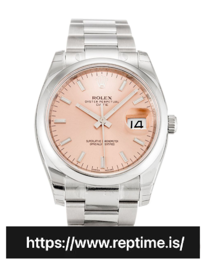 Rolex Oyster Perpetual Date Automatic Salmon 115200 34MM