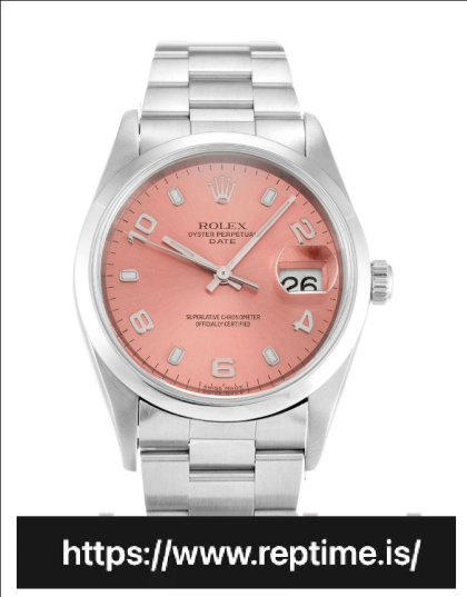 Rolex Oyster Perpetual Date Automatic Salmon 15200 34MM