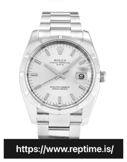 Rolex Oyster Perpetual Date Automatic Silver 115210 34MM