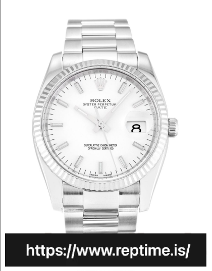Rolex Oyster Perpetual Date Automatic White 115234 36MM