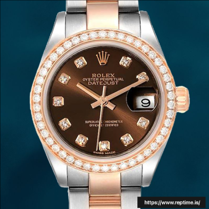 Rolex Datejust 28mm Ladies m279381rbr-0012 Silver-tone Watch