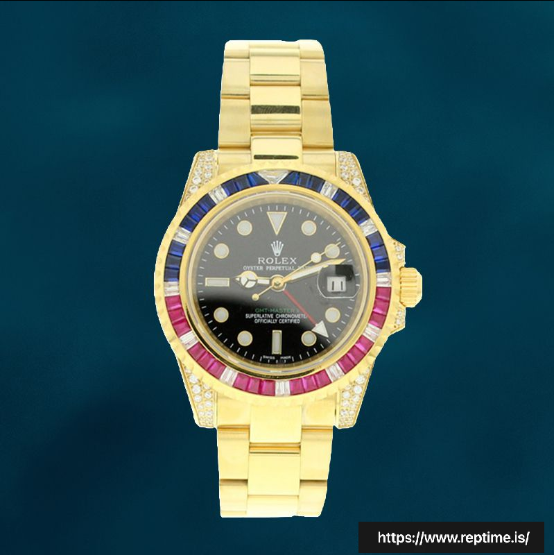 Rolex Gmt Master 116758 SAru-78208 Men’s 40mm Black Dial Diamond Bezel - Image 2