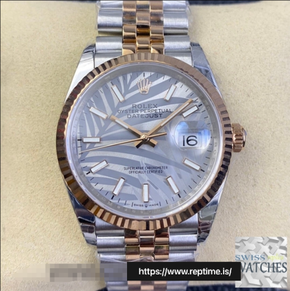 ROLEX DATEJUST SILVER DIAL STAINLESS STEEL 36MM SWISS REPLICA m126231.0031