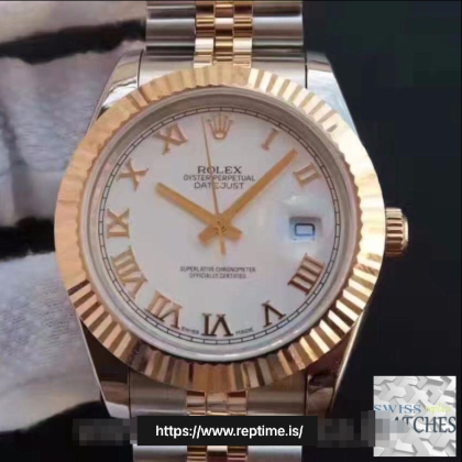 ROLEX DATEJUST WHITE DIAL STAINLESS STEEL 41MM SWISS REPLICA 126333.008