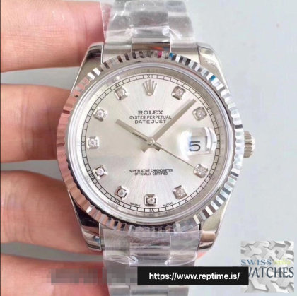 ROLEX DATEJUST II SILVER DIAL STAINLESS STEEL 41MM SWISS REPLICA 116334.0009