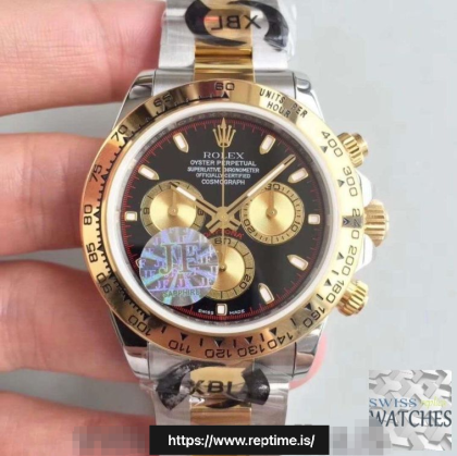 ROLEX DAYTONA BLACK DIAL STAINLESS STEEL 40MM SWISS REPLICA 116508.11