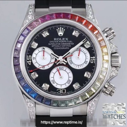 ROLEX DAYTONA BLACK DIAL WATERPROOF 40MM SWISS REPLICA 116599rbow.1