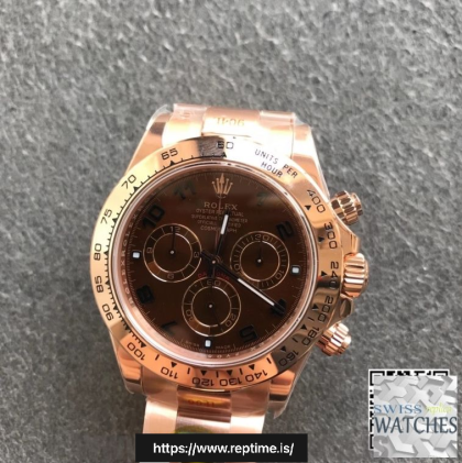 ROLEX DAYTONA BROWN DIAL ROSE GOLD 40MM SWISS REPLICA m116505.0011