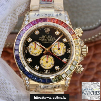 ROLEX DAYTONA COSMOGRAPH BLACK DIAL SAPPHIRE CRYSTAL 40MM SWISS REPLICA 116598rbow.2