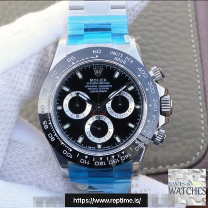 ROLEX DAYTONA COSMOGRAPH BLACK DIAL STAINLESS STEEL 40MM SWISS REPLICA 116500ln.3
