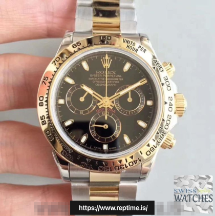 ROLEX DAYTONA COSMOGRAPH BLACK DIAL STAINLESS STEEL 40MM SWISS REPLICA 116503.3