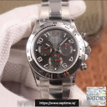 ROLEX DAYTONA COSMOGRAPH BLACK DIAL STAINLESS STEEL 40MM SWISS REPLICA 116509.5