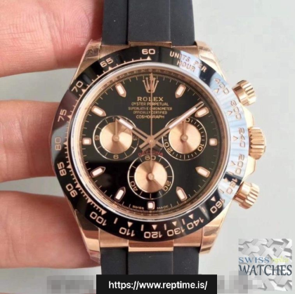 ROLEX DAYTONA COSMOGRAPH BLACK DIAL WATERPROOF 40MM SWISS REPLICA 116515ln.9