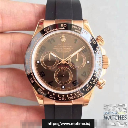 ROLEX DAYTONA COSMOGRAPH BROWN DIAL WATERPROOF 40MM SWISS REPLICA 116515ln.12