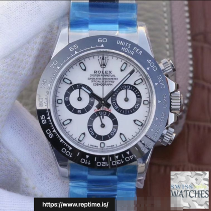 ROLEX DAYTONA COSMOGRAPH WHITE DIAL STAINLESS STEEL 40MM SWISS REPLICA 116500ln.4