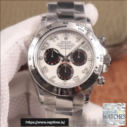 ROLEX DAYTONA COSMOGRAPH WHITE DIAL STAINLESS STEEL 40MM SWISS REPLICA 116509.4