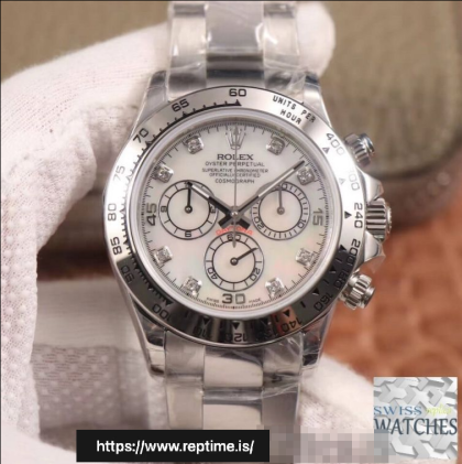 ROLEX DAYTONA COSMOGRAPH WHITE DIAL STAINLESS STEEL 40MM SWISS REPLICA 116520.78590