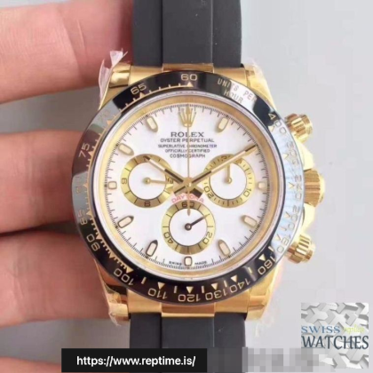 ROLEX DAYTONA COSMOGRAPH WHITE DIAL WATERPROOF 40MM SWISS REPLICA 116515ln.3