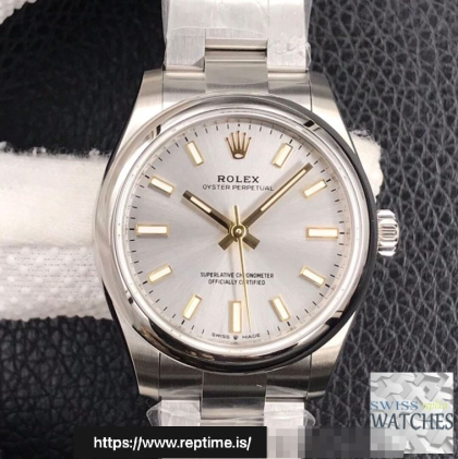 ROLEX OYSTER PERPETUAL GREY DIAL STAINLESS STEEL 31MM SWISS REPLICA m277200.0001