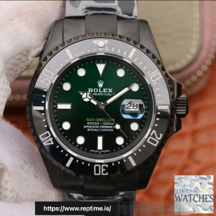 ROLEX SEA DWELLER BLACK DIAL STAINLESS STEEL 44MM SWISS REPLICA 11666001.1