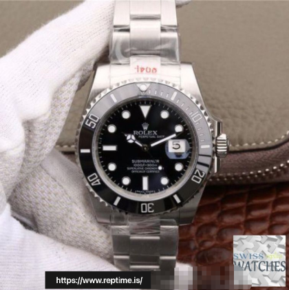 ROLEX SUBMARINER BLACK DIAL SCRATCH PROOF 40MM SWISS REPLICA 114060.2