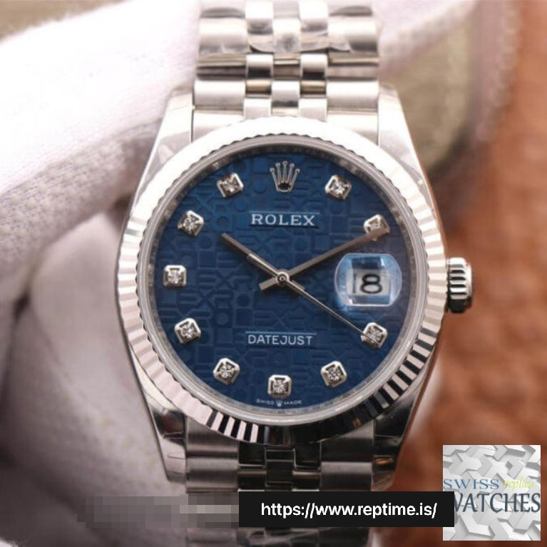 ROLEX DATEJUST BLUE DIAL STAINLESS STEEL 36MM SWISS REPLICA m126234.0011