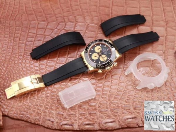 ROLEX DAYTONA BLACK DIAL WATERPROOF 40MM SWISS REPLICA m116518ln.0047 - Image 10