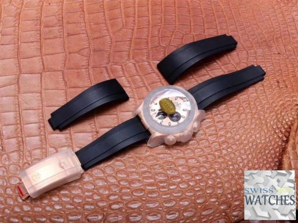 ROLEX DAYTONA PINK DIAL WATERPROOF 40MM SWISS REPLICA m116515ln.0021 - Image 10