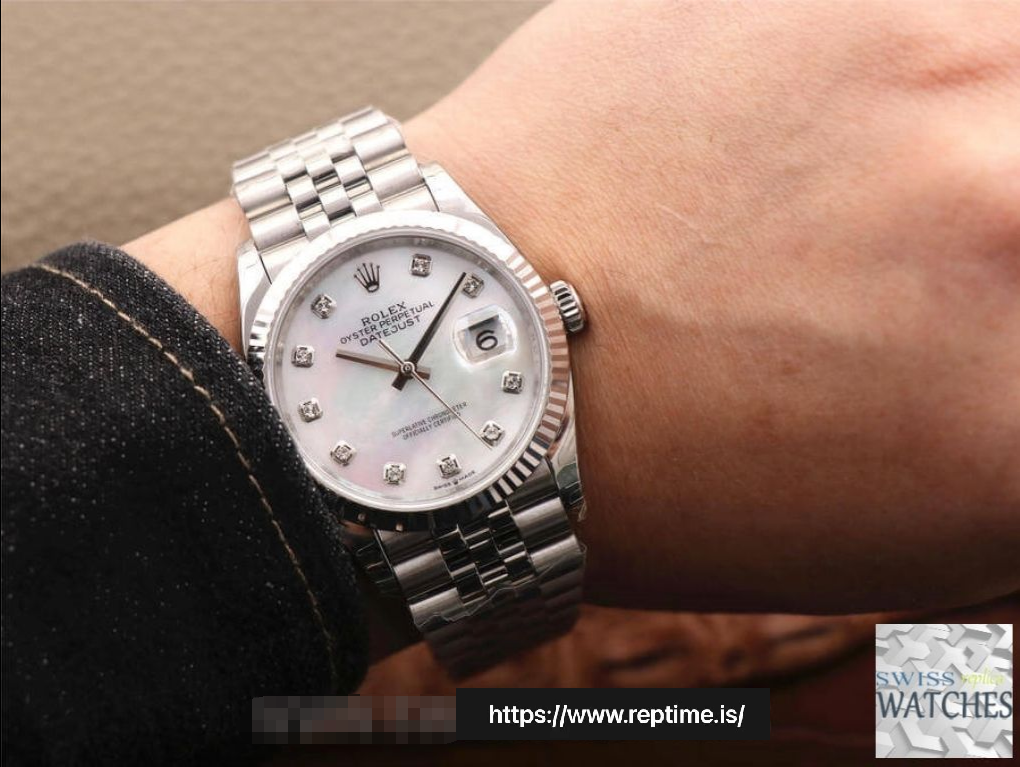 ROLEX DATEJUST PEARL DIAL STAINLESS STEEL 36MM SWISS REPLICA m126234.0019 - Image 10