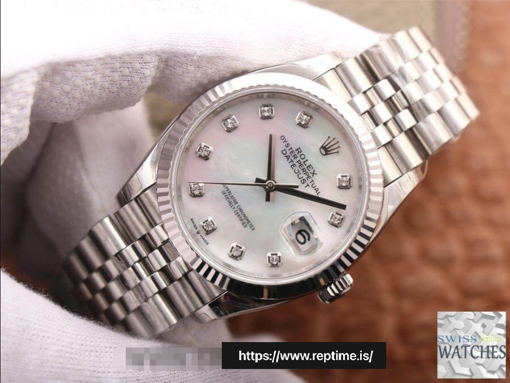 ROLEX DATEJUST PEARL DIAL STAINLESS STEEL 36MM SWISS REPLICA m126234.0019 - Image 3