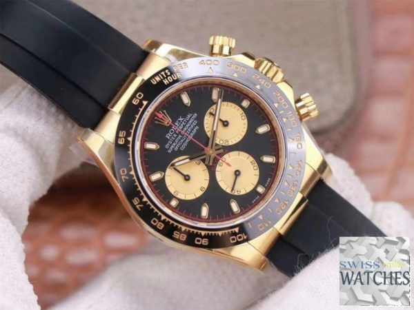 ROLEX DAYTONA BLACK DIAL WATERPROOF 40MM SWISS REPLICA m116518ln.0047 - Image 3