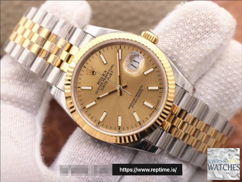ROLEX DATEJUST CHAMPAGNE DIAL STAINLESS STEEL 36MM SWISS REPLICA m126233.0017 - Image 3