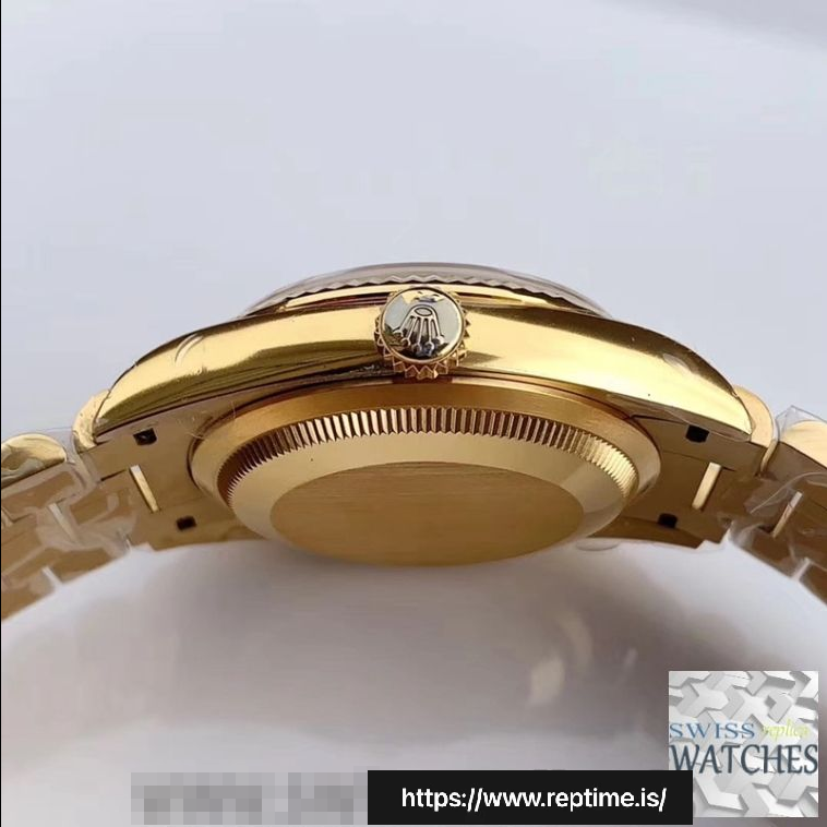 ROLEX DAY DATE GREEN DIAL 18K YELLOW GOLD 36MM SWISS REPLICA m128238.0069 - Image 4