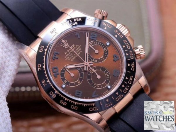 ROLEX DAYTONA BROWN DIAL WATERPROOF 40MM SWISS REPLICA m116515ln.0015 - Image 4