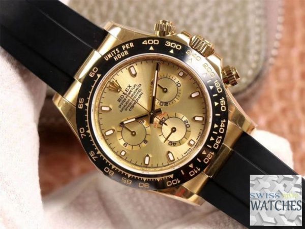 ROLEX DAYTONA CHAMPAGNE DIAL WATERPROOF 40MM SWISS REPLICA m116518ln.0042 - Image 4