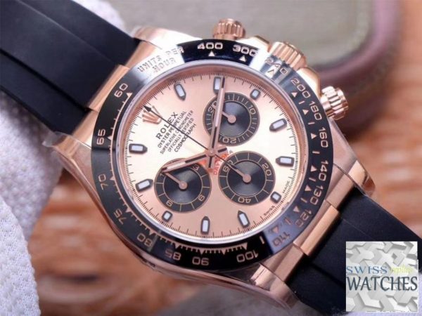 ROLEX DAYTONA PINK DIAL WATERPROOF 40MM SWISS REPLICA m116515ln.0021 - Image 4
