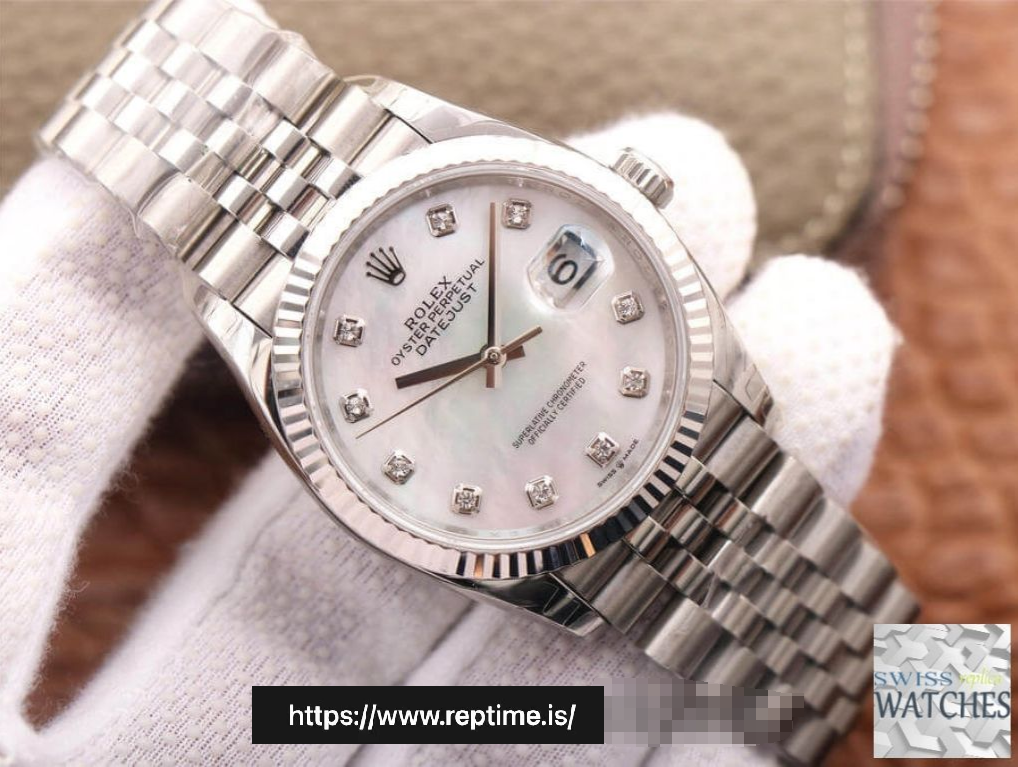 ROLEX DATEJUST PEARL DIAL STAINLESS STEEL 36MM SWISS REPLICA m126234.0019 - Image 4