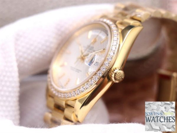 ROLEX DAY DATE WHITE DIAL YELLOW GOLD 40MM SWISS REPLICA m228348rbr.0005 - Image 5