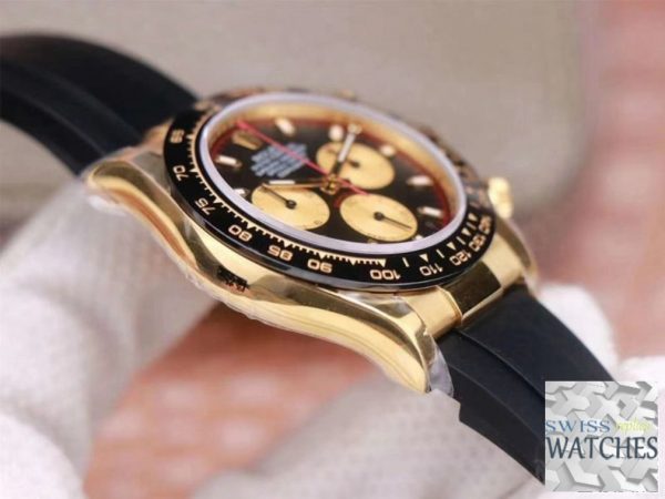 ROLEX DAYTONA BLACK DIAL WATERPROOF 40MM SWISS REPLICA m116518ln.0047 - Image 5