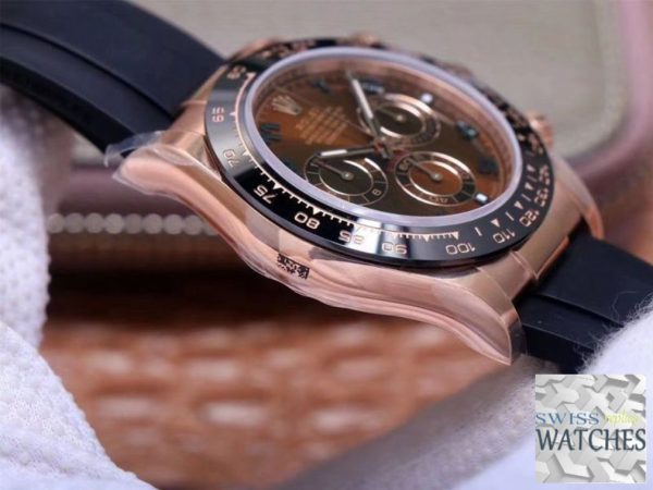 ROLEX DAYTONA BROWN DIAL WATERPROOF 40MM SWISS REPLICA m116515ln.0015 - Image 6