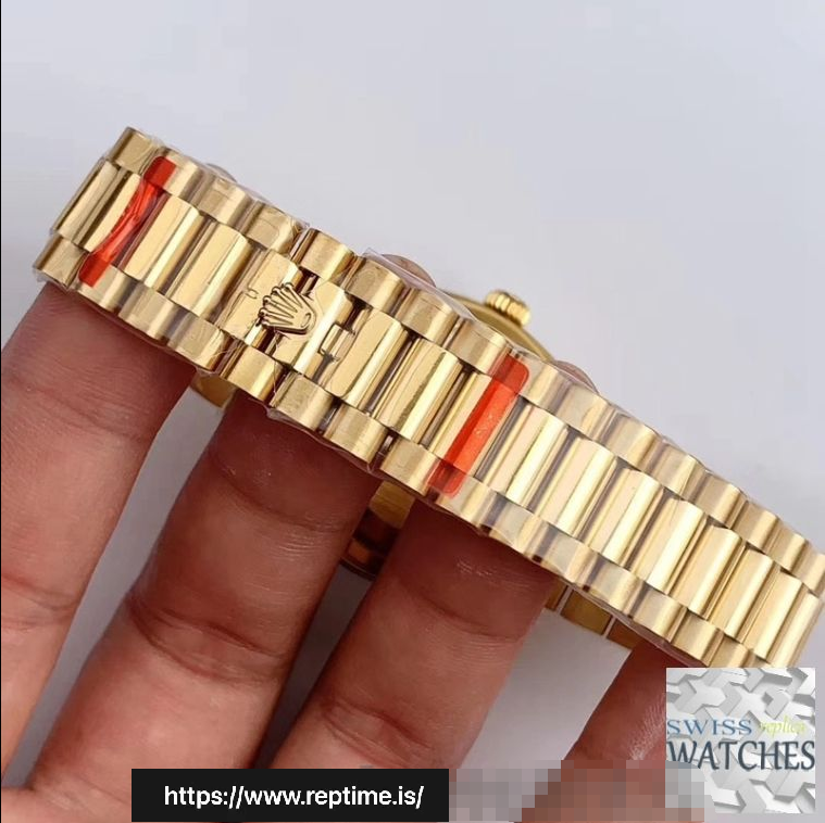 ROLEX DAY DATE GREEN DIAL 18K YELLOW GOLD 36MM SWISS REPLICA m128238.0069 - Image 6