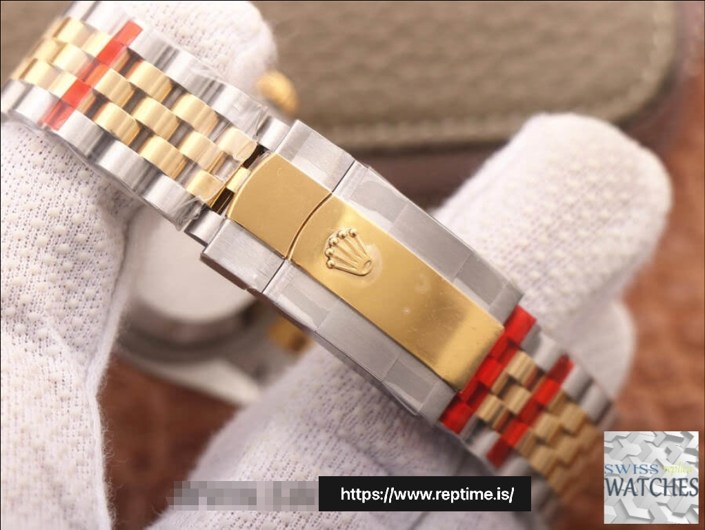 ROLEX DATEJUST BLACK DIAL 18K YELLOW GOLD 36MM SWISS REPLICA m126233.0021 - Image 8