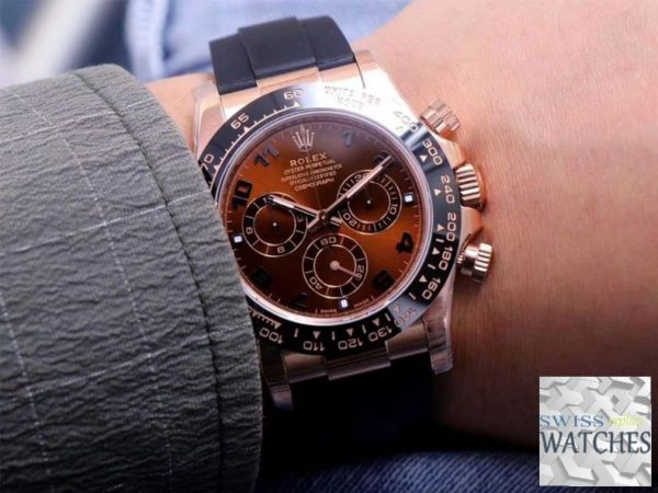 ROLEX DAYTONA BROWN DIAL WATERPROOF 40MM SWISS REPLICA m116515ln.0015 - Image 8