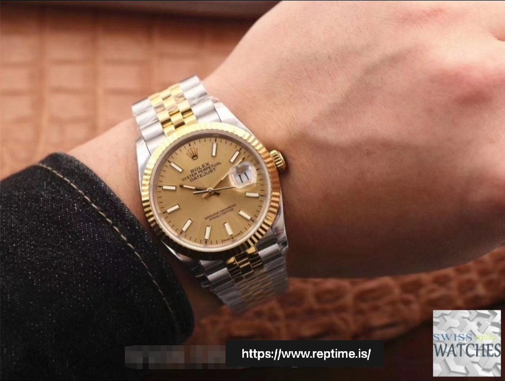 ROLEX DATEJUST CHAMPAGNE DIAL STAINLESS STEEL 36MM SWISS REPLICA m126233.0017 - Image 9