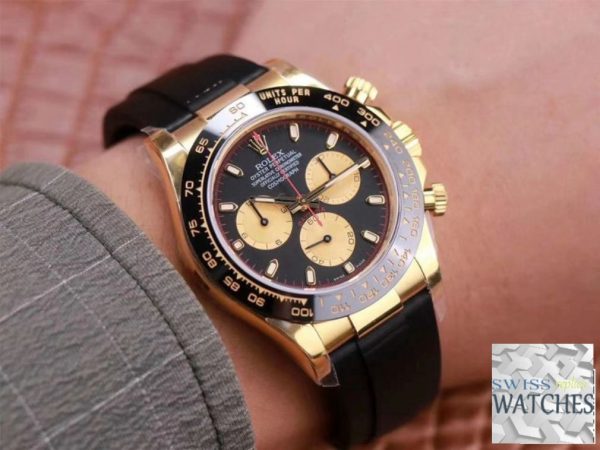 ROLEX DAYTONA BLACK DIAL WATERPROOF 40MM SWISS REPLICA m116518ln.0047 - Image 9