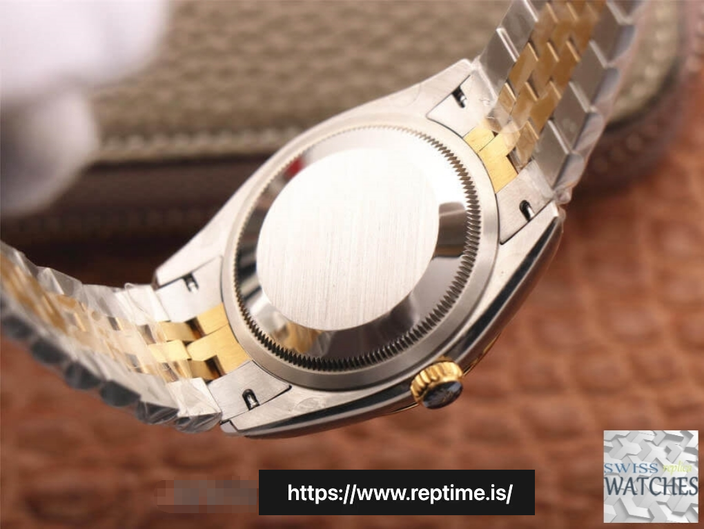 ROLEX DATEJUST BLACK DIAL 18K YELLOW GOLD 36MM SWISS REPLICA m126233.0021 - Image 9